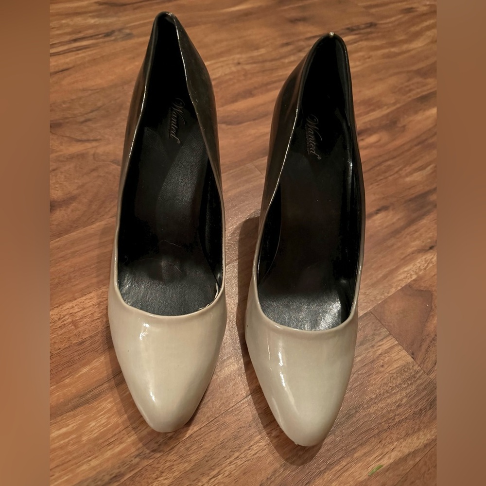 Wanted Black and Cream Heels  NWOT